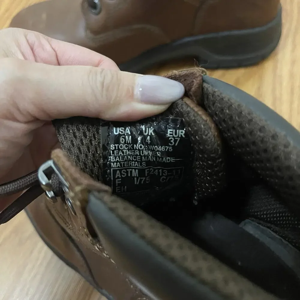 Wolverine Harrison lace up brown work boots steel toe women size US 6